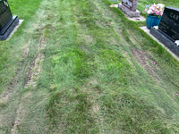 The truck left deep impressions (I'd estimate 4-5 inches) that need to be filled.