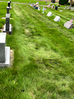 One of three lanes damaged by the equipment