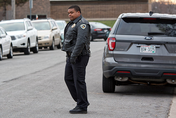 A half-dozen Madison police were on hand and eventually stood between the groups.