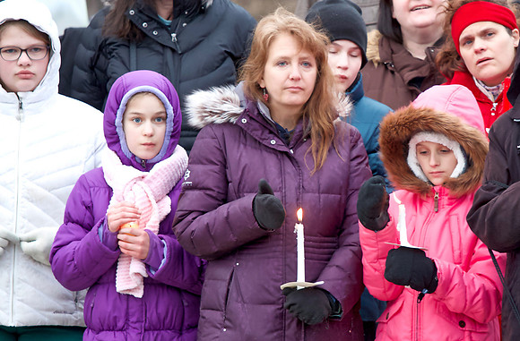 The pro-lifers ranged in age from toddlers to advanced seniors.