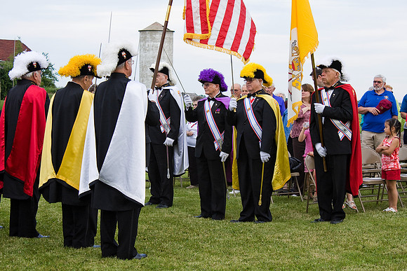 Knights of Columbus flag retirement ceremony