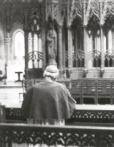 bish sheen before the Blessed Sacrament