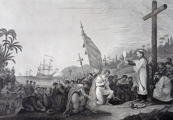 Christopher Columbus Landing in New World
